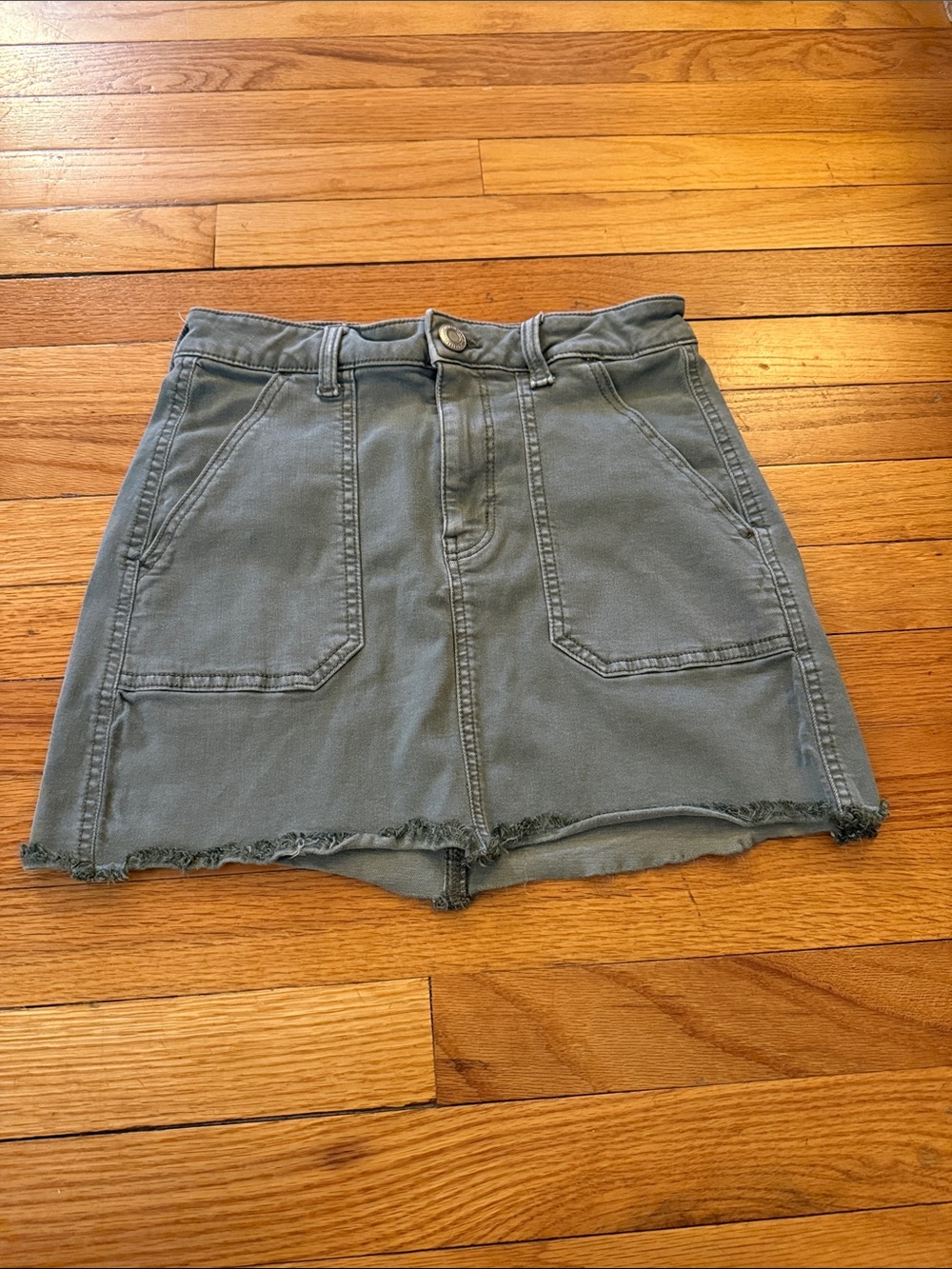 American Eagle Outfitters Olive Green khaki Mini Skirt